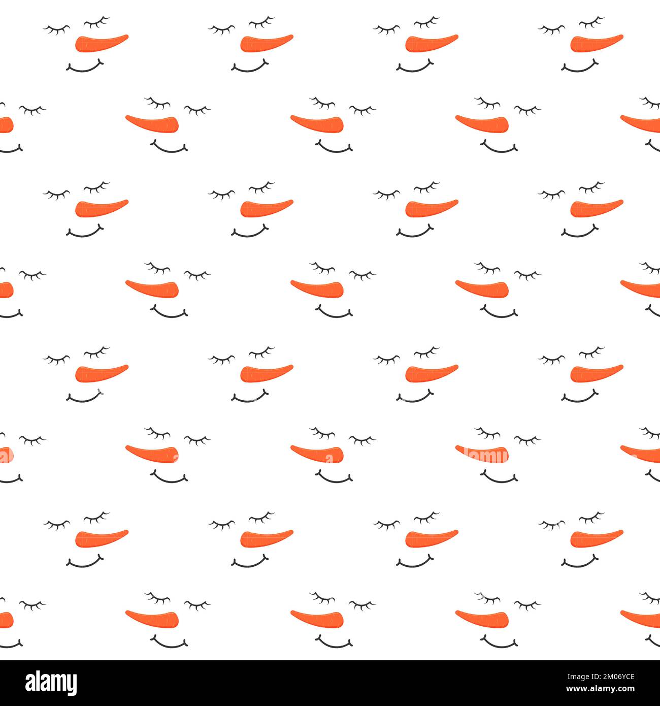 Visages de bonhomme de neige amusants avec des yeux fermés sans couture. Papier de scrapbooking ou d'emballage pour l'hiver, Noël ou le nouvel an. Motif serviette en tissu, linge de lit ou nappe. Illustration de dessin animé vectoriel Illustration de Vecteur