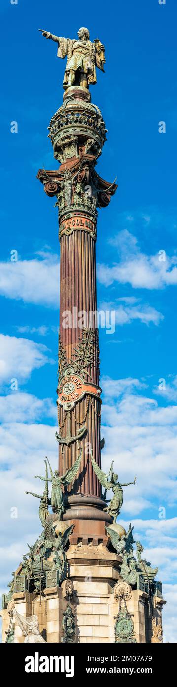 Monument de Columbus, Barcelone, Espagne, Europe Banque D'Images