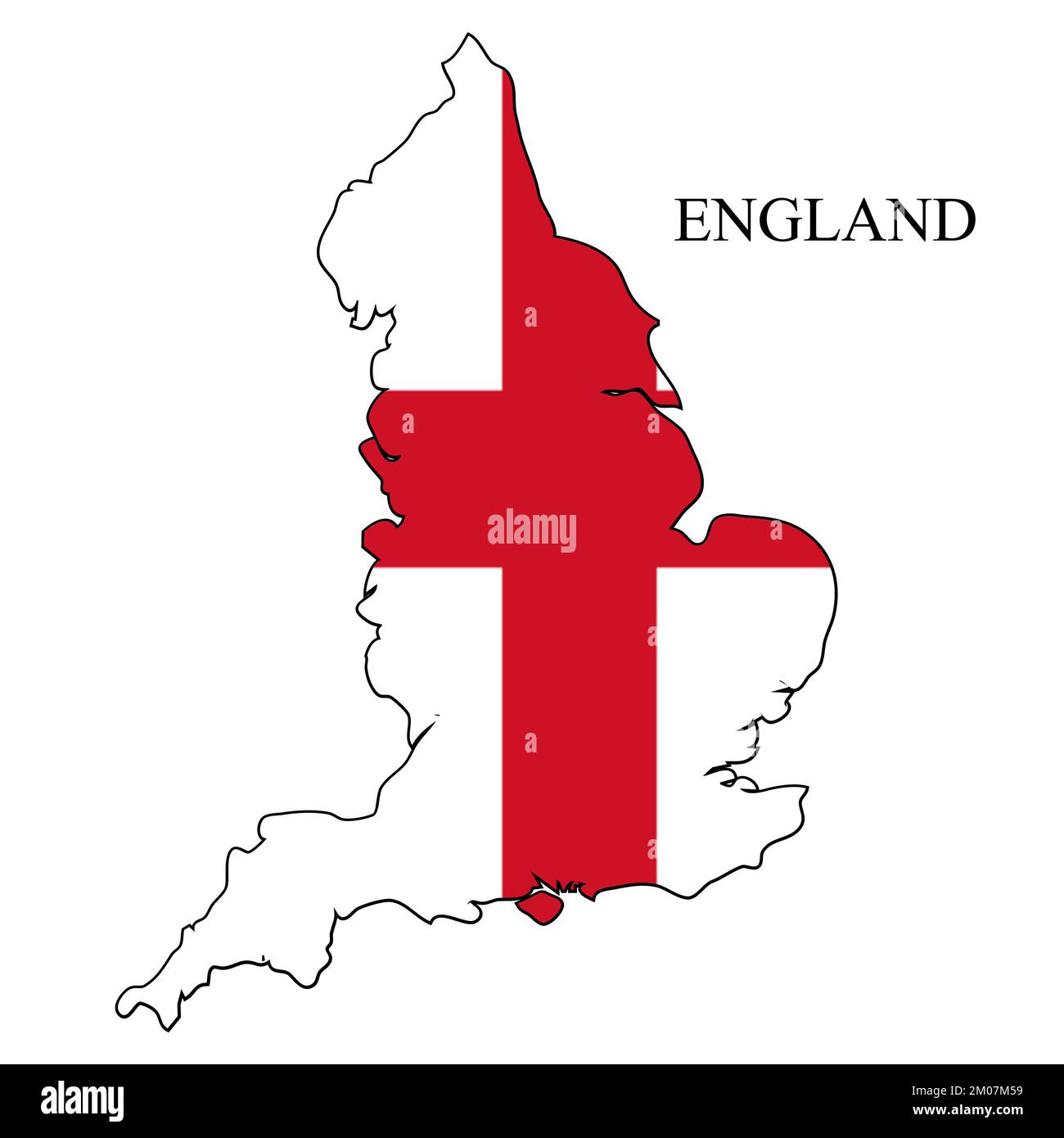 Illustration vectorielle de la carte de l'Angleterre. Économie mondiale. Pays célèbre. Europe du Nord. Europe. Région du Royaume-Uni. Illustration de Vecteur