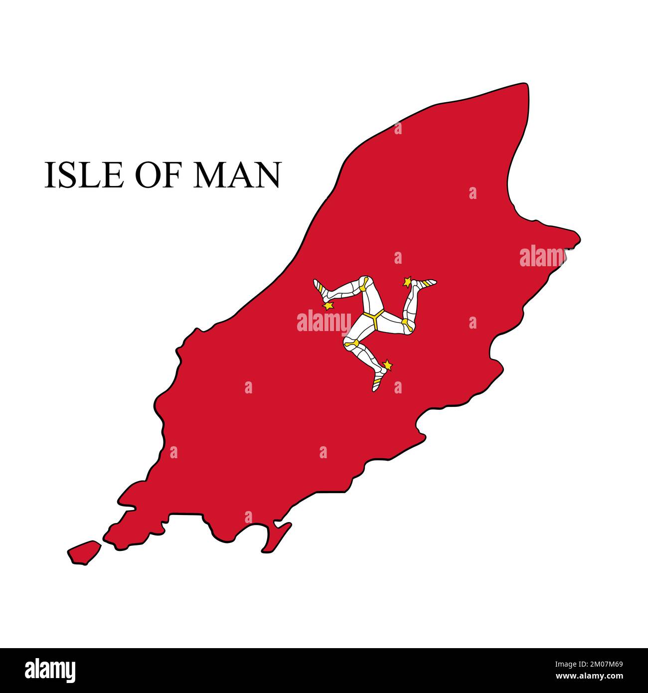 Illustration vectorielle de la carte Isle of Man. Économie mondiale. Pays célèbre. Europe du Nord. Europe. Région du Royaume-Uni. Illustration de Vecteur