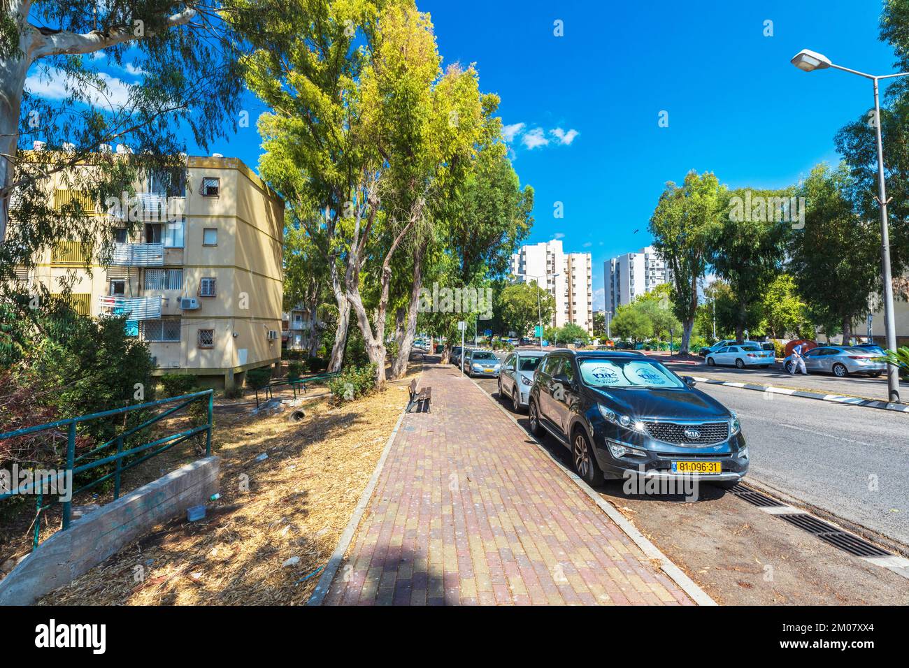 Haifa, Israël - Oktober 12, 2022: Rues dans la ville de Haïfa en Israël Banque D'Images