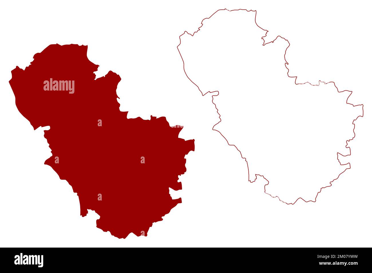 Metropolitan Borough of Rotherham (Royaume-Uni de Grande-Bretagne et d'Irlande du Nord, comté métropolitain et cérémonial du Yorkshire du Sud, Angleterre) Illustration de Vecteur