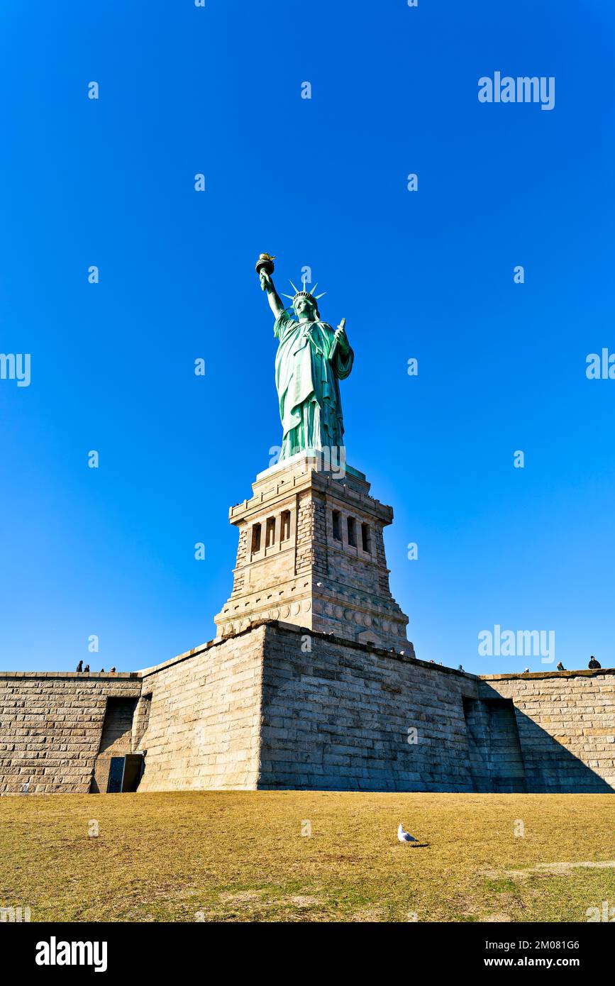 New York. Manhattan. États-Unis. La Statue de la liberté sur Liberty Island Banque D'Images