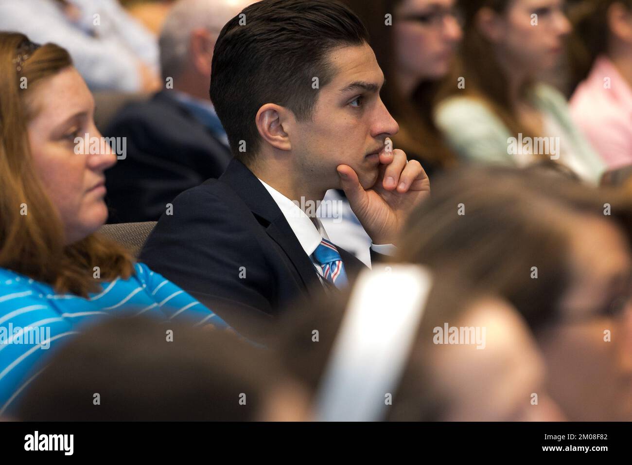 Bureau de l'Administrateur - Boston - l'Administrateur Gina McCarthy visite l'Hôpital pour enfants de Boston , Agence de protection de l'environnement Banque D'Images