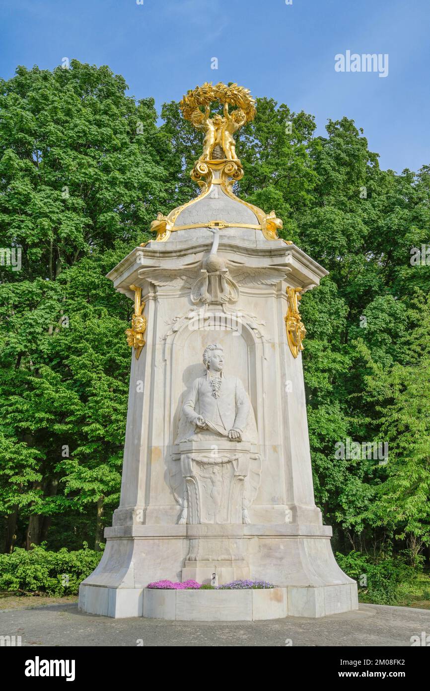 Wolfgang Amadeus Mozart, Beethoven-Haydn-Mozart-Denkmal, Tiergarten, Berlin, Allemagne Banque D'Images