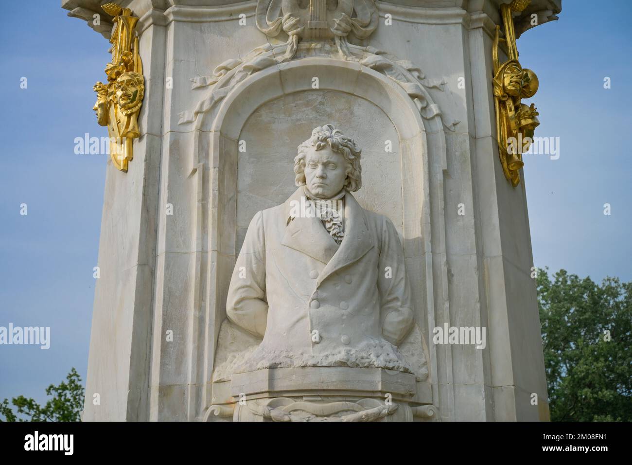 Ludwig van Beethoven, Beethoven-Haydn-Mozart-Denkmal, Tiergarten, Berlin, Allemagne Banque D'Images