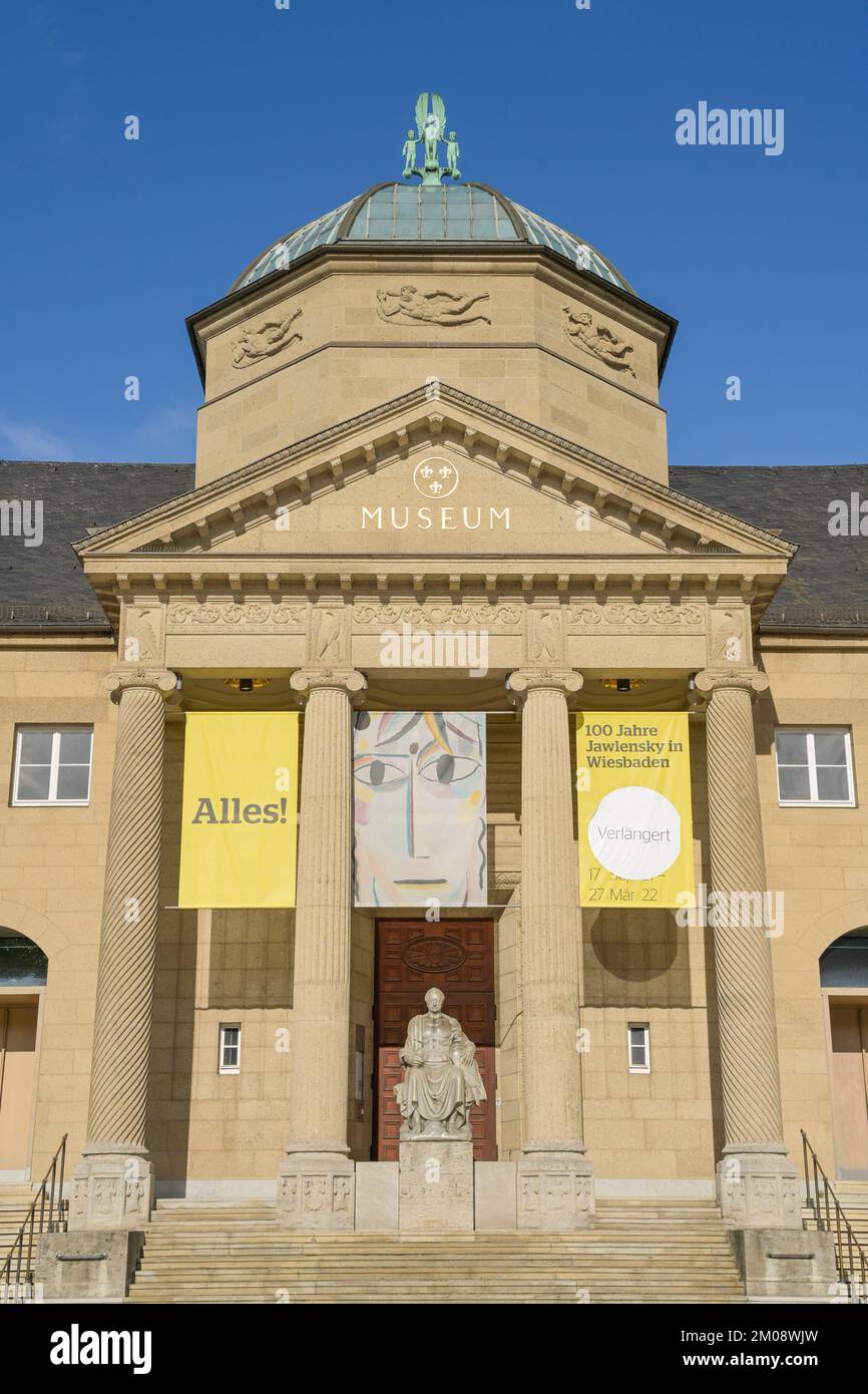Musée Wiesbaden, Hessisches Landesmuseum für Kunst und Natur, Friedrich-Ebert-Allee, Wiesbaden, Hessen, Allemagne Banque D'Images