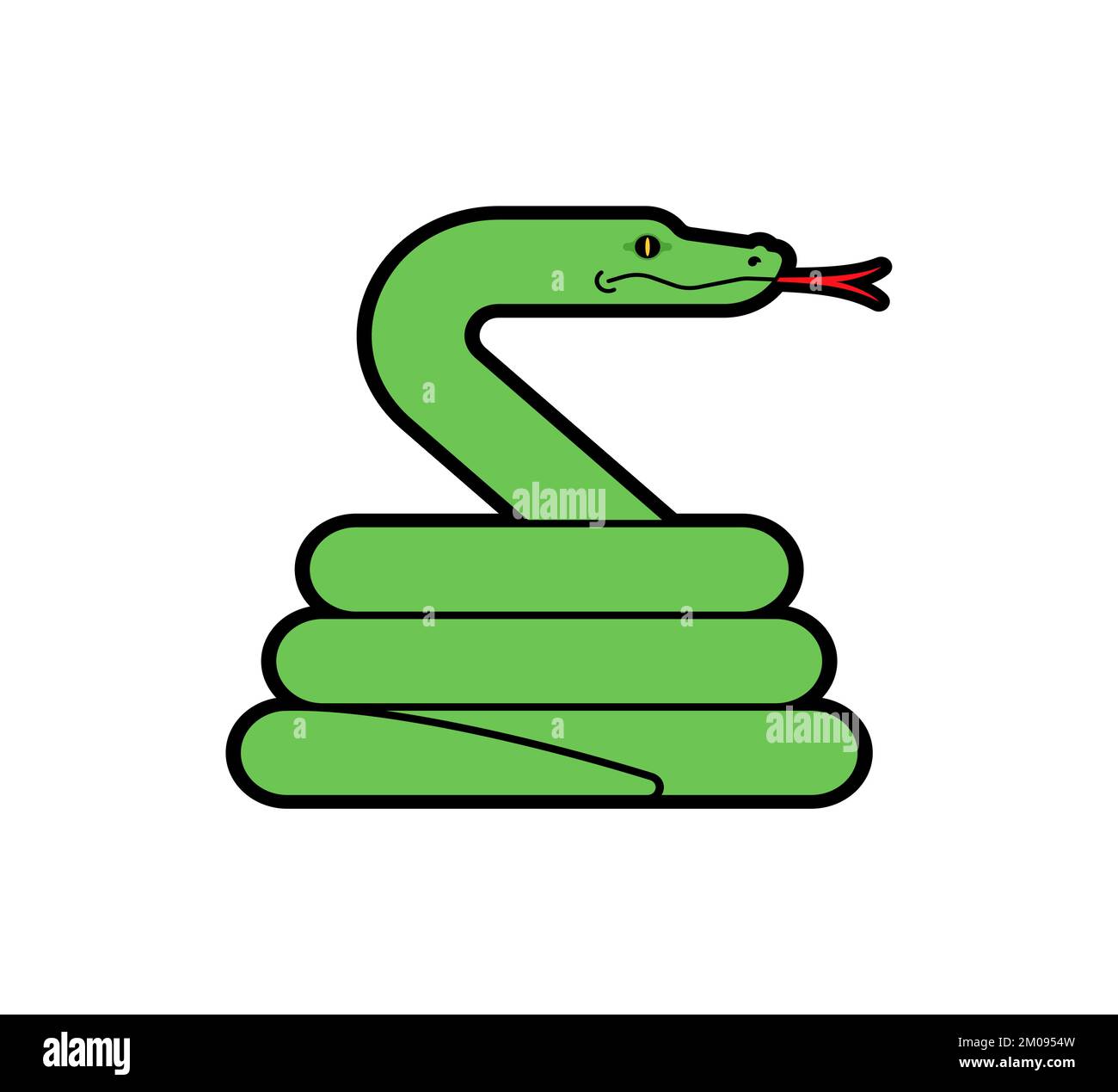 Serpent enroulé isolé. icône serpent. Illustration vectorielle Illustration de Vecteur