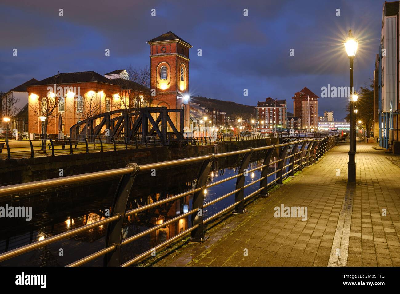 La Pump House dans le quartier maritime, Swansea Banque D'Images