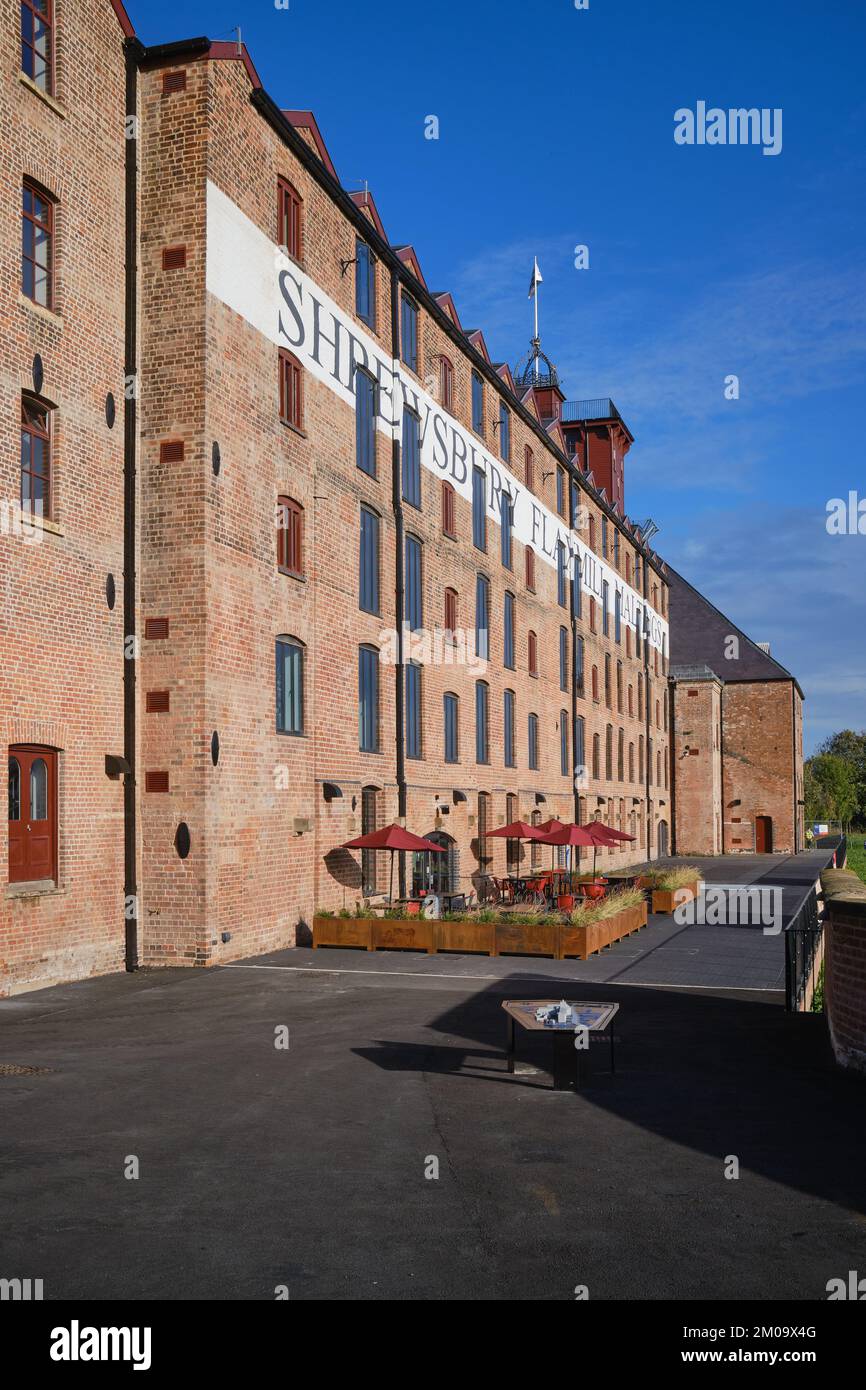 Ditherington Flax Mill, le premier bâtiment à ossature de fer au monde, à Shrewsbury, au Royaume-Uni Banque D'Images