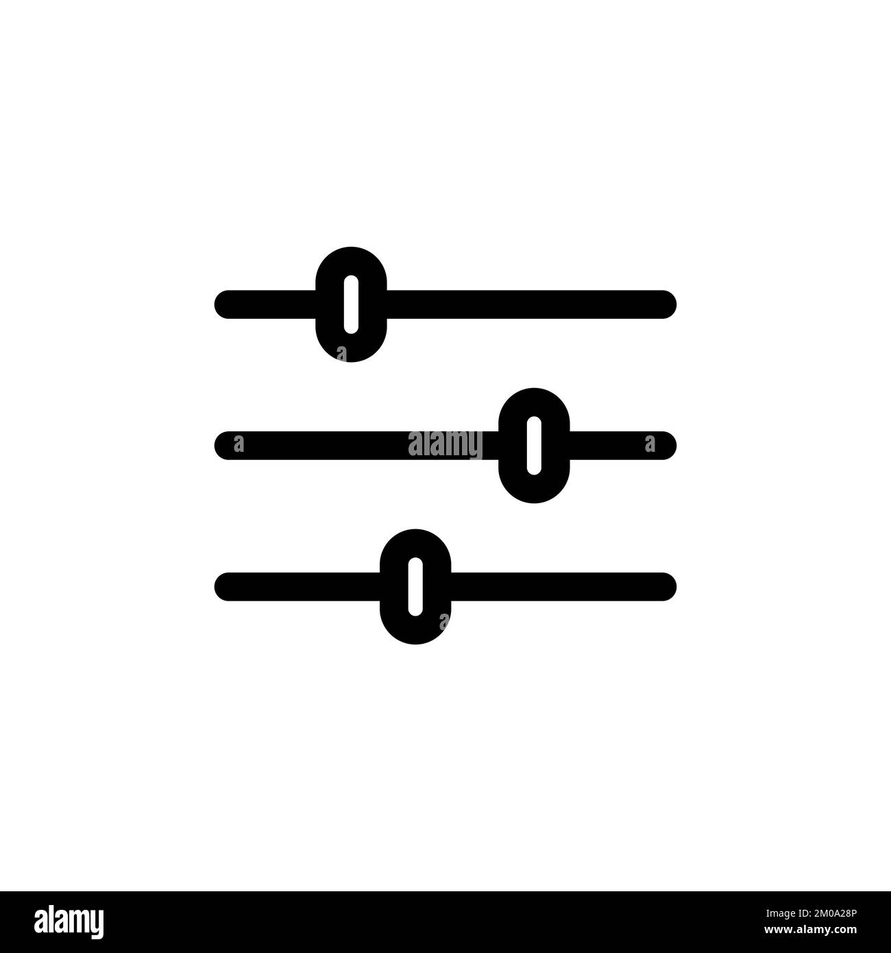 Icône du curseur. Icône de l'égaliseur audio. Icône de mixage audio au design plat. Illustration vectorielle. Illustration de Vecteur