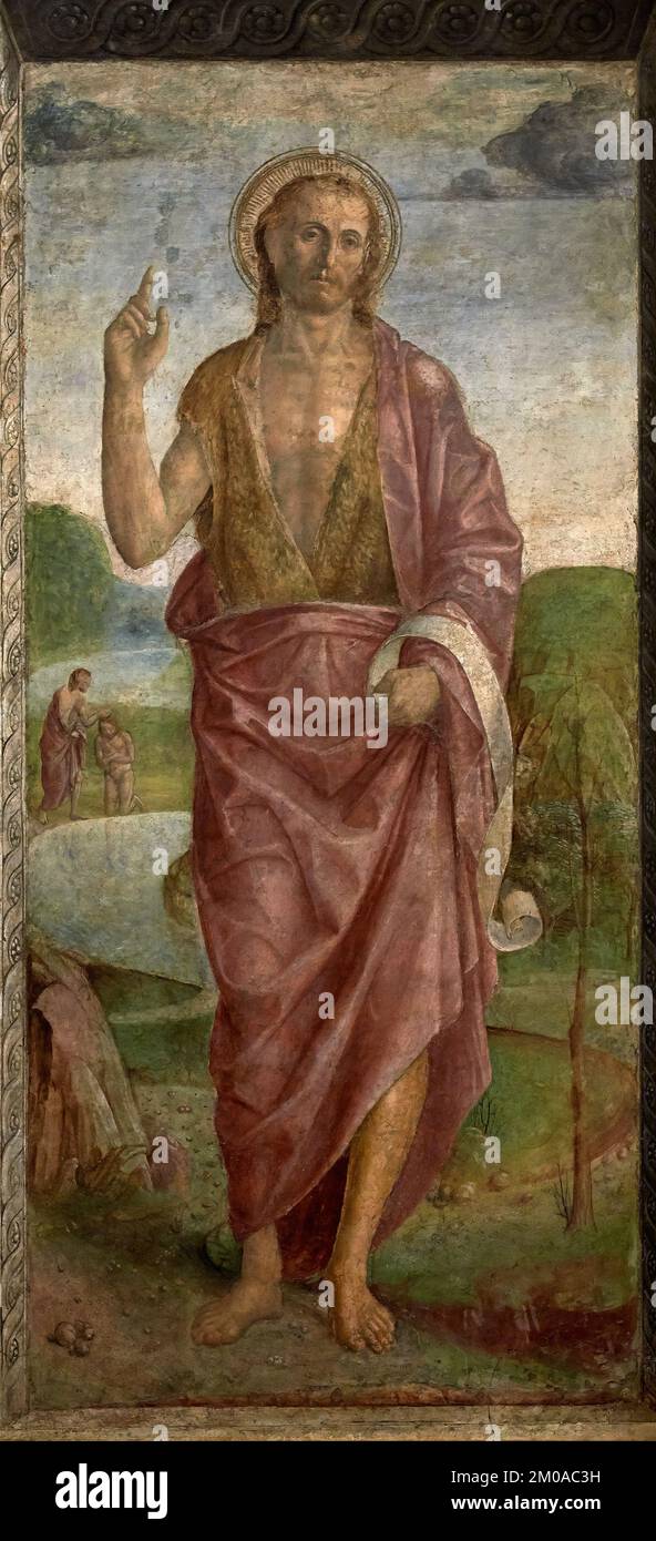 San Giovanni Battista - affresco staccato - Vincenzo Foppa - 1489 - Milan, Pinacoteca del Castello Sforzesco Banque D'Images