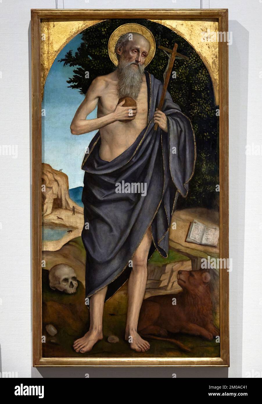 San Girolamo - tempera e olio su tavola - Ambrogio da Fossano detto Bergognone - 1453 - Milano, Pinacoteca del Castello Sforzesco Banque D'Images