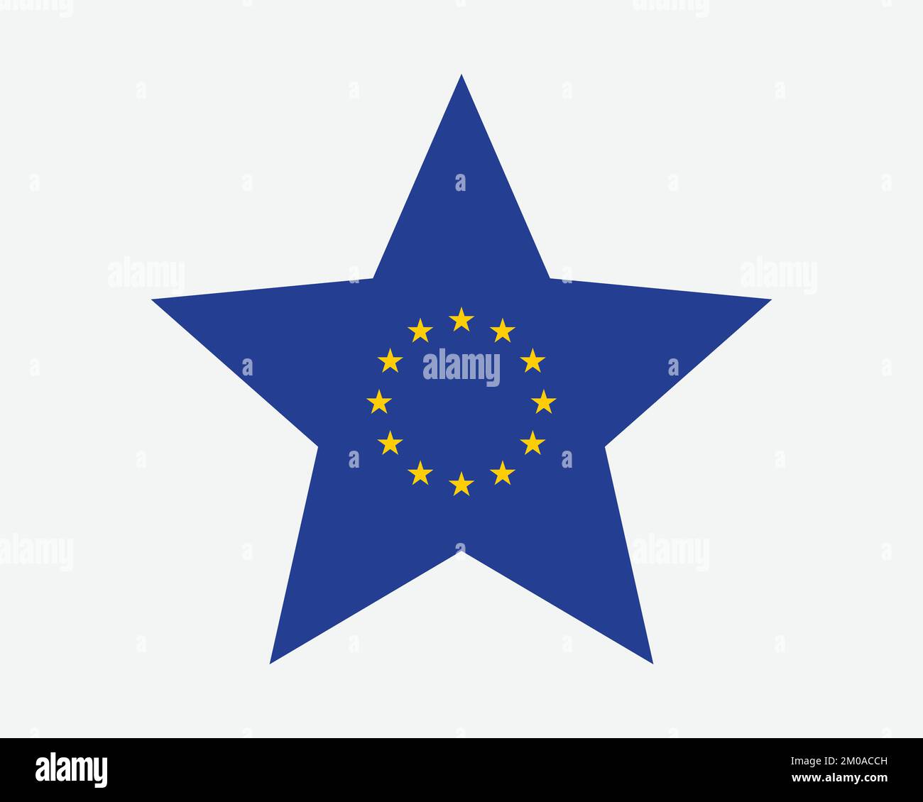 Drapeau étoile de l'Union européenne. Drapeau de forme en étoile UE. Europe Union économique icône symbole symbole maquette vectorielle plate Illustration graphique Illustration de Vecteur