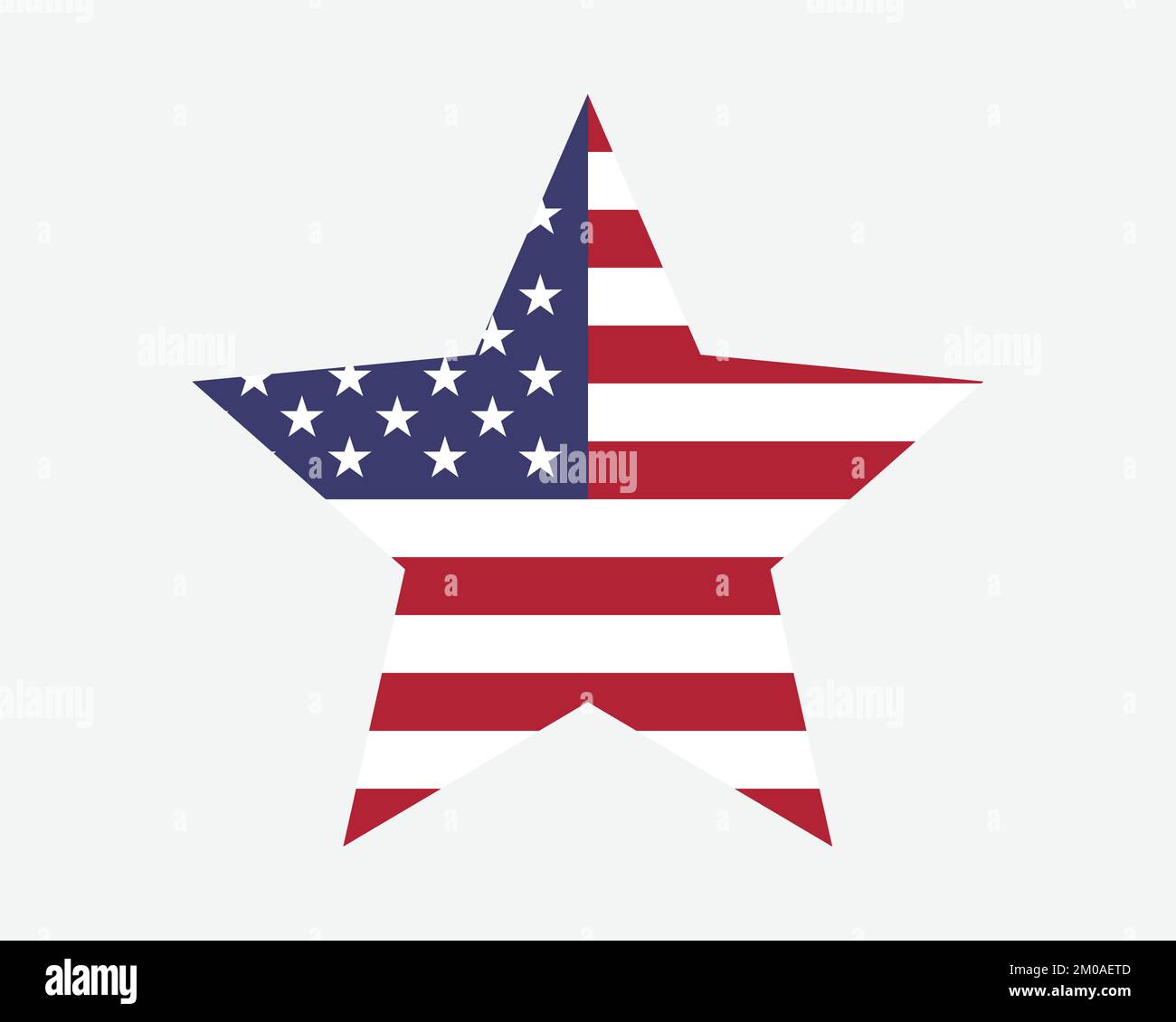 Drapeau étoile américain. US États-Unis d'Amérique Star Shape Flag. American Star Spangled Banner Old Glory Country icône nationale symbole Illustration vectorielle Illustration de Vecteur