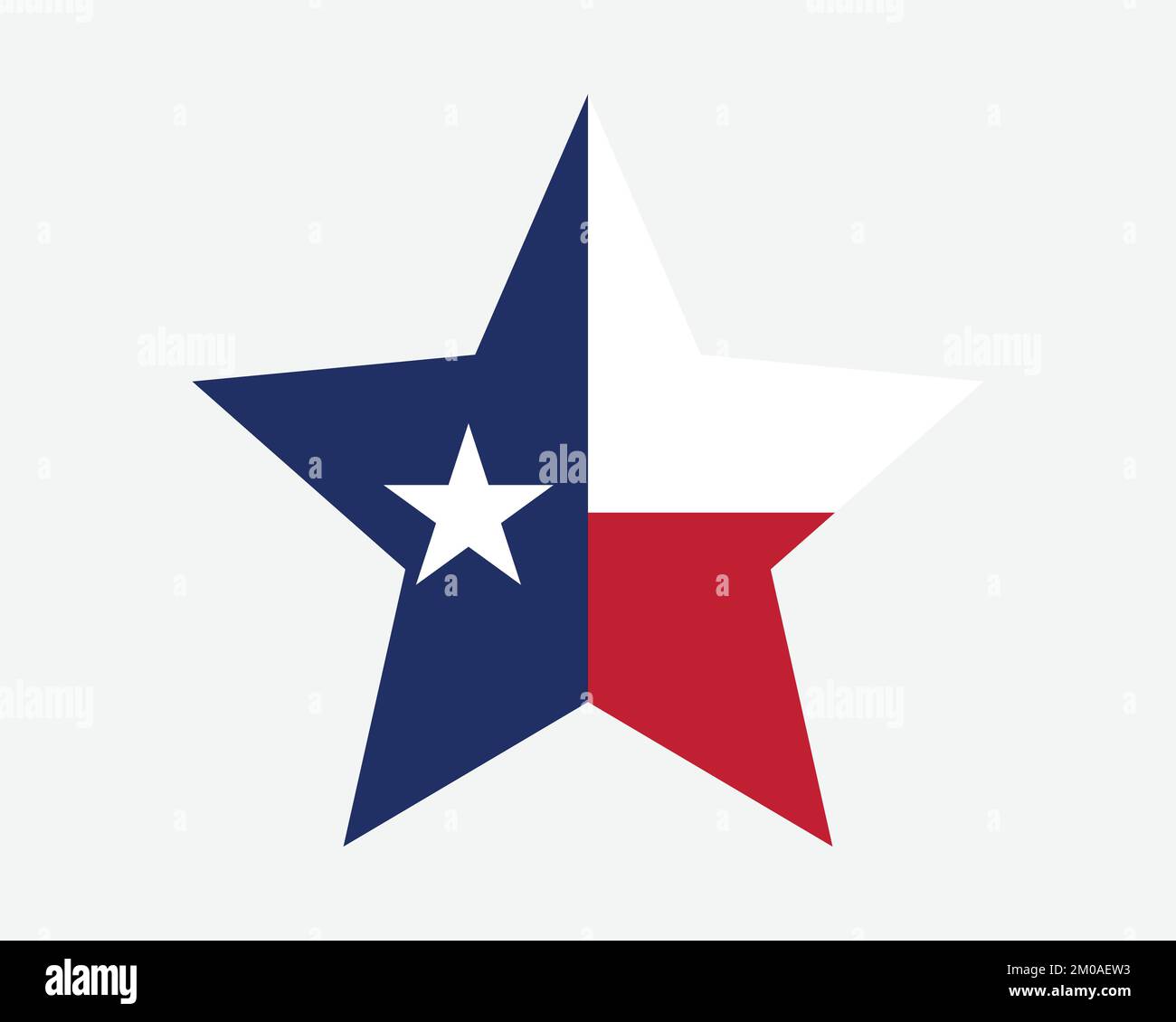 Drapeau étoile du Texas. Drapeau d'état en forme d'étoile à cinq points TX USA. Icône de bannière Texan US Lone Star symbole maquette vectorielle plate Illustration graphique Illustration de Vecteur