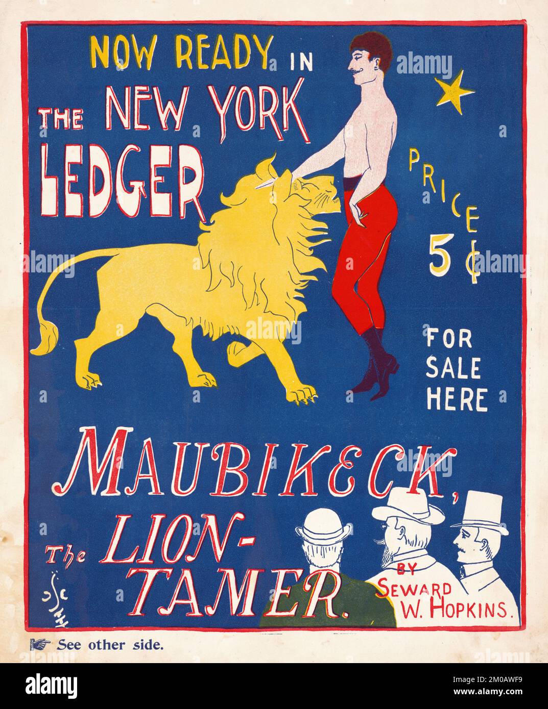 Maubikeck, le tamer de Seward W. Hopkins. Maintenant prêt dans le Grand Livre de New York - Scotson-Clark, G. F. (George Frederick), 1872-1927, artiste - 1890 Banque D'Images
