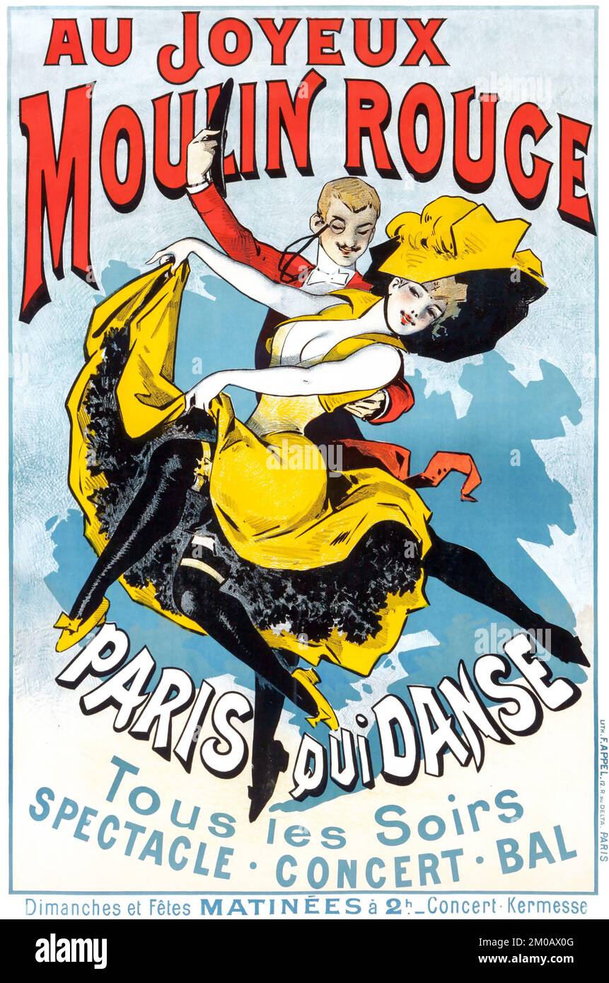 Alfred Choubrac (français, 1871-1930). Au Jouyeaux Moulin Rouge, vers 1896 Banque D'Images