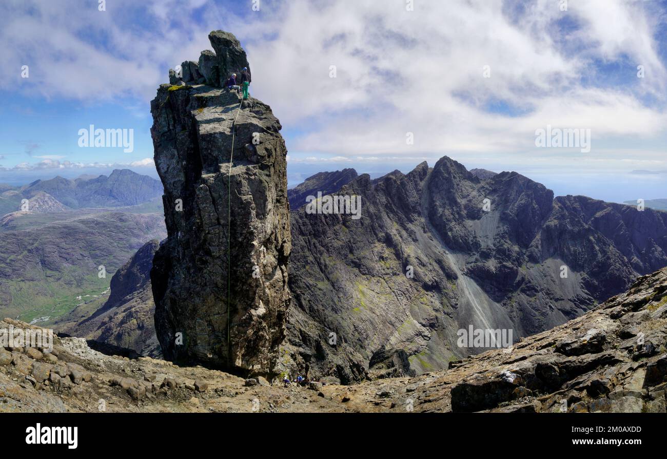 Grimpeurs sur Sgurr Dearg Banque D'Images