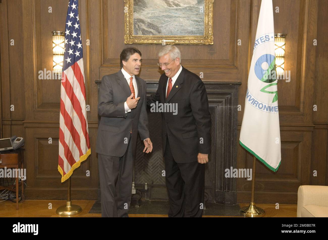 Bureau de l'administrateur (Stephen L. Johnson) - le gouverneur du Texas Rick Perry , Environmental protection Agency Banque D'Images