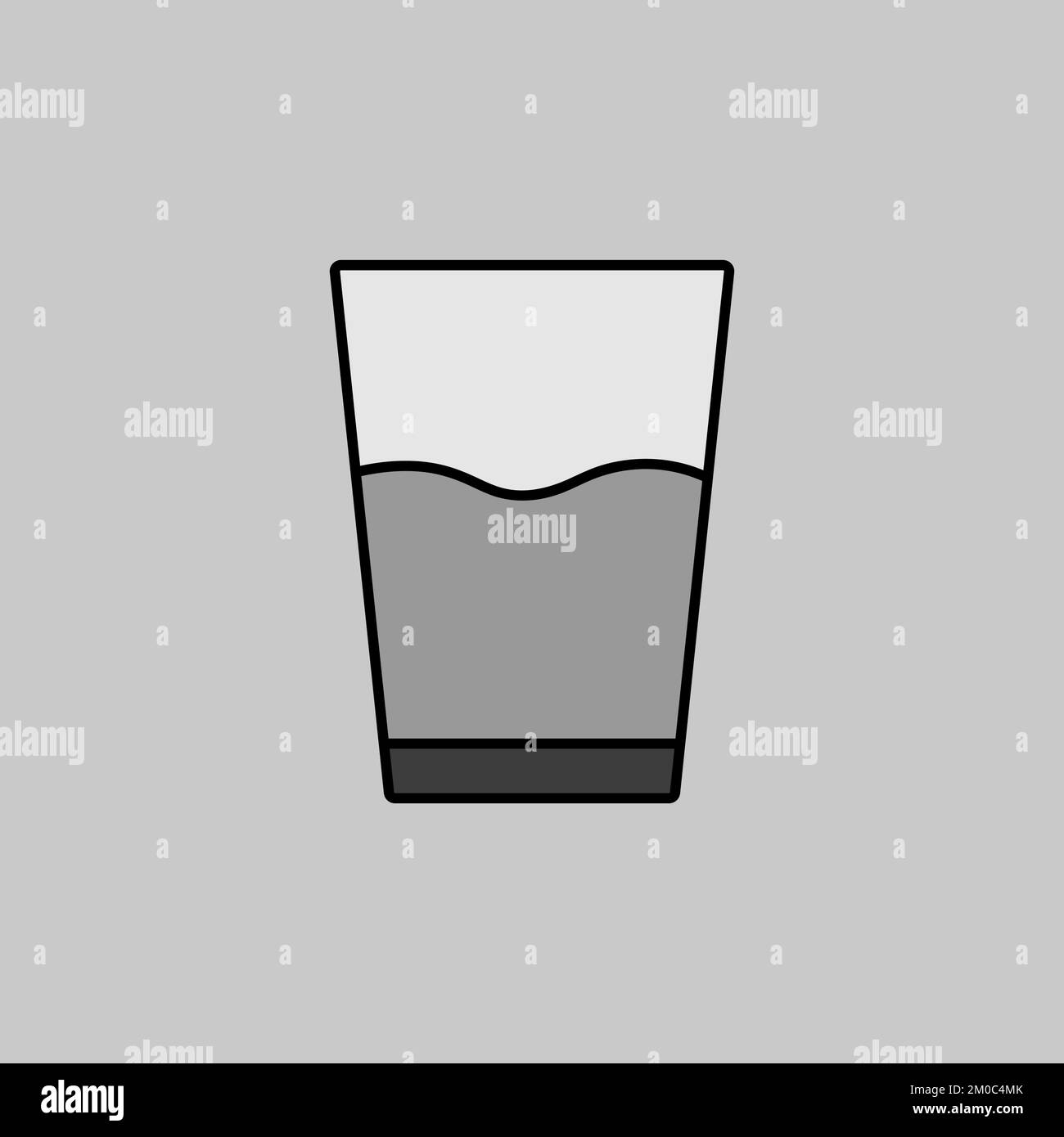 Icône en échelle de gris représentant un vecteur d'eau. Appareil de cuisine. Symbole graphique pour la conception du site Web de cuisine, le logo, l'application, l'interface utilisateur Illustration de Vecteur
