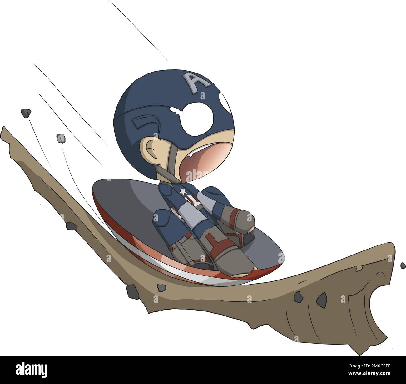 3D illustration de Captain America isolée sur fond blanc Banque D'Images