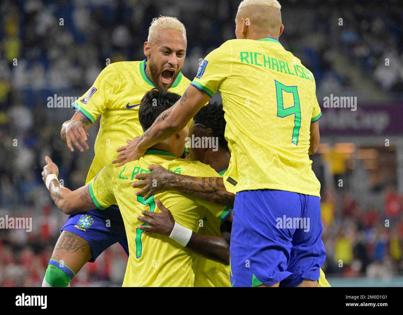 Brésil contre République de Corée, coupe du monde de la FIFA 2022, Round of 16, football, Stadium 974, Doha, Qatar - 05 décembre 2022 Banque D'Images