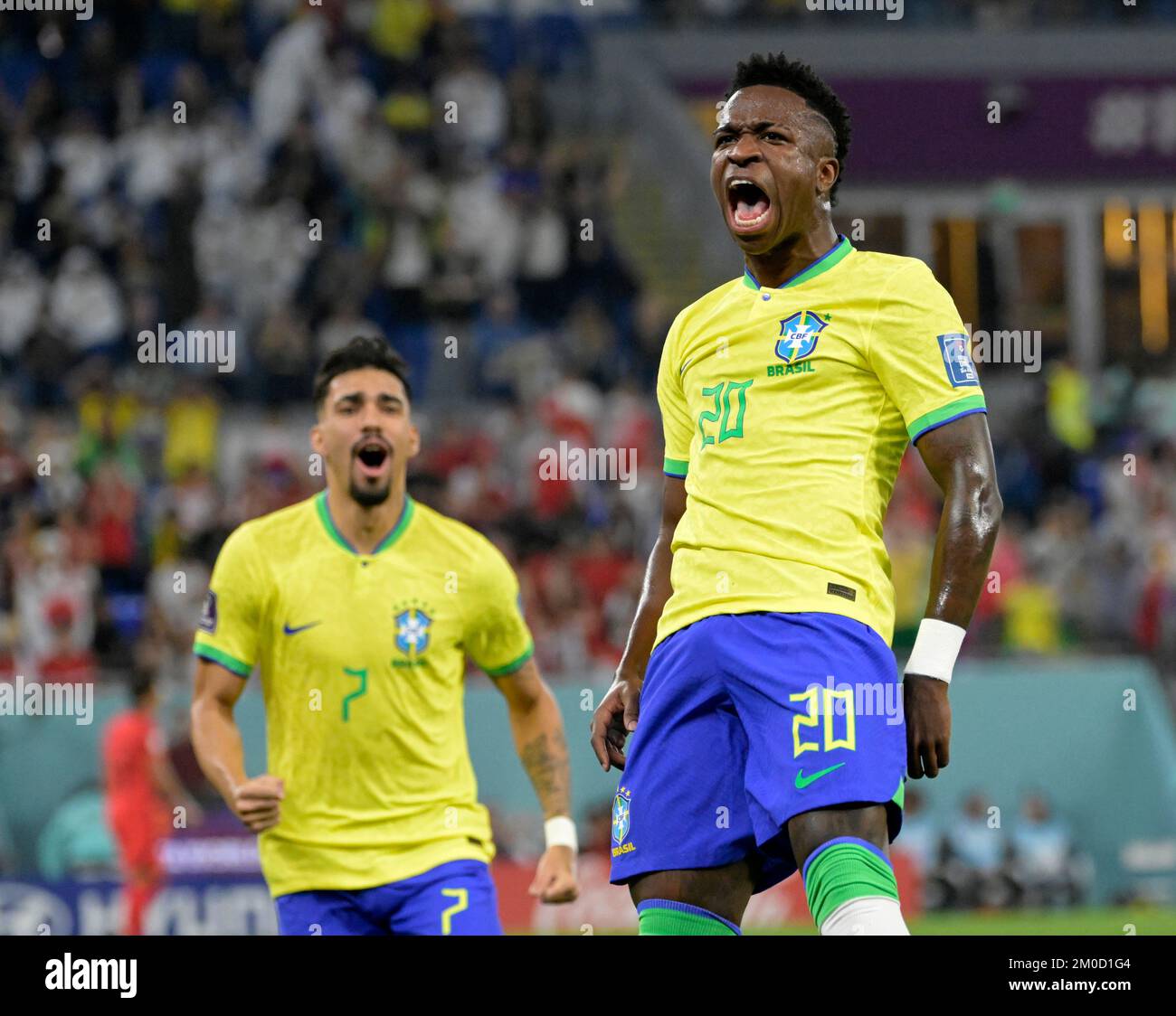 Brésil contre République de Corée, coupe du monde de la FIFA 2022, Round of 16, football, Stadium 974, Doha, Qatar - 05 décembre 2022 Banque D'Images