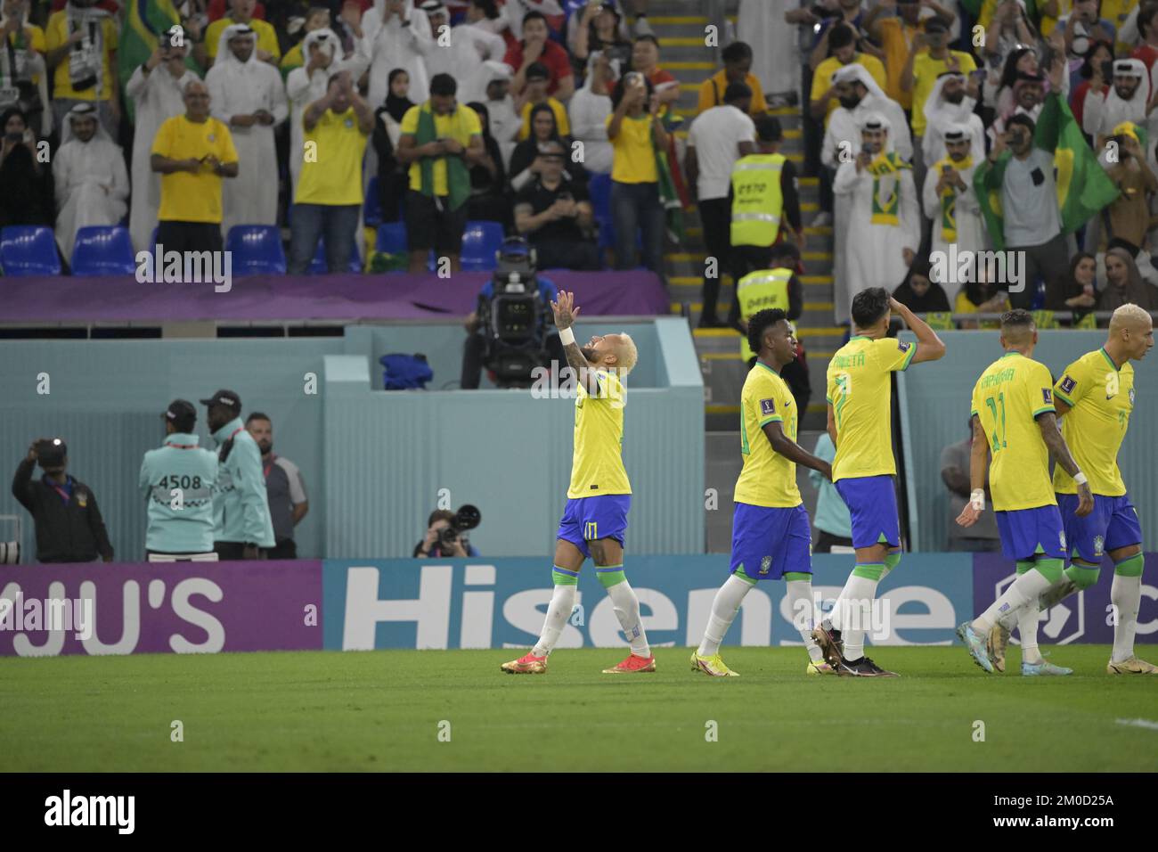 Brésil contre République de Corée, coupe du monde de la FIFA 2022, Round of 16, football, Stadium 974, Doha, Qatar - 05 décembre 2022 Banque D'Images