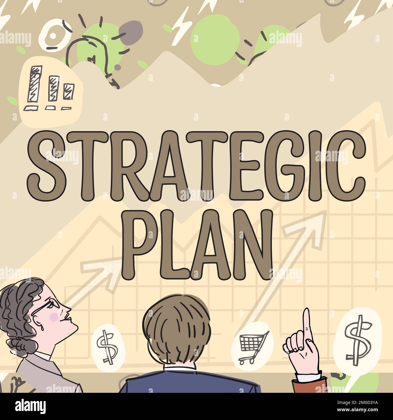 Affichage conceptuel Plan stratégique. Mot écrit sur Un processus de  définition de stratégie et de prise de décisions Photo Stock - Alamy