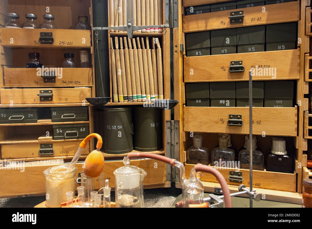 Laboratoire chimique historique pour la recherche sur les agents de guerre chimique Banque D'Images