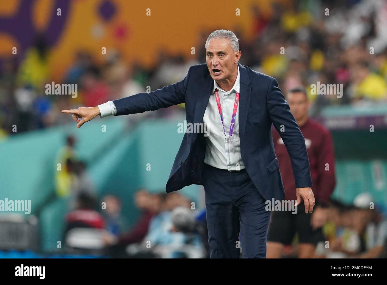 DOHA, QATAR - DÉCEMBRE 5 : entraîneur du Brésil Tite lors de la coupe du monde de la FIFA Qatar 2022 Round de 16 match entre le Brésil et la Corée du Sud au stade 974 sur 5 décembre 2022 à Doha, Qatar. (Photo de Florencia Tan Jun/PxImages) Banque D'Images