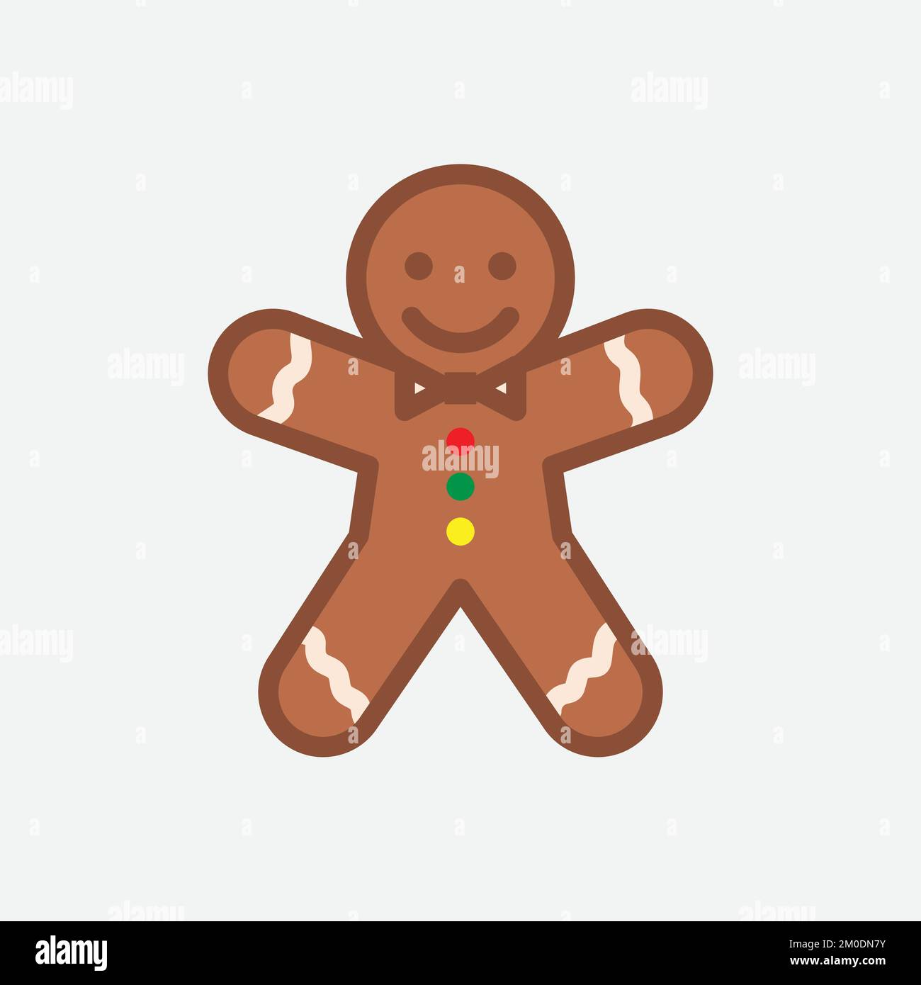 Icône cookie homme pain d'épice. Bonne décoration de nouvel an. Élément de design Merry christmas. Nouvel an et fête de Noël. Illustration vectorielle Illustration de Vecteur