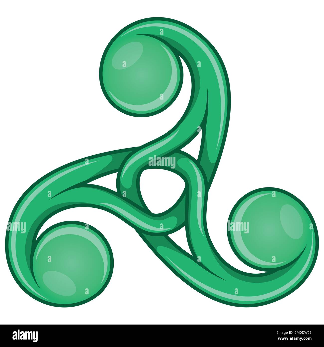 Symbole triskele celtique motif vectoriel noué au centre Illustration de Vecteur