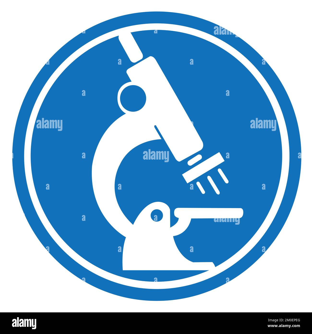 Logo du microscope pour la recherche et le développement en laboratoire.EPS 10 Illustration de Vecteur