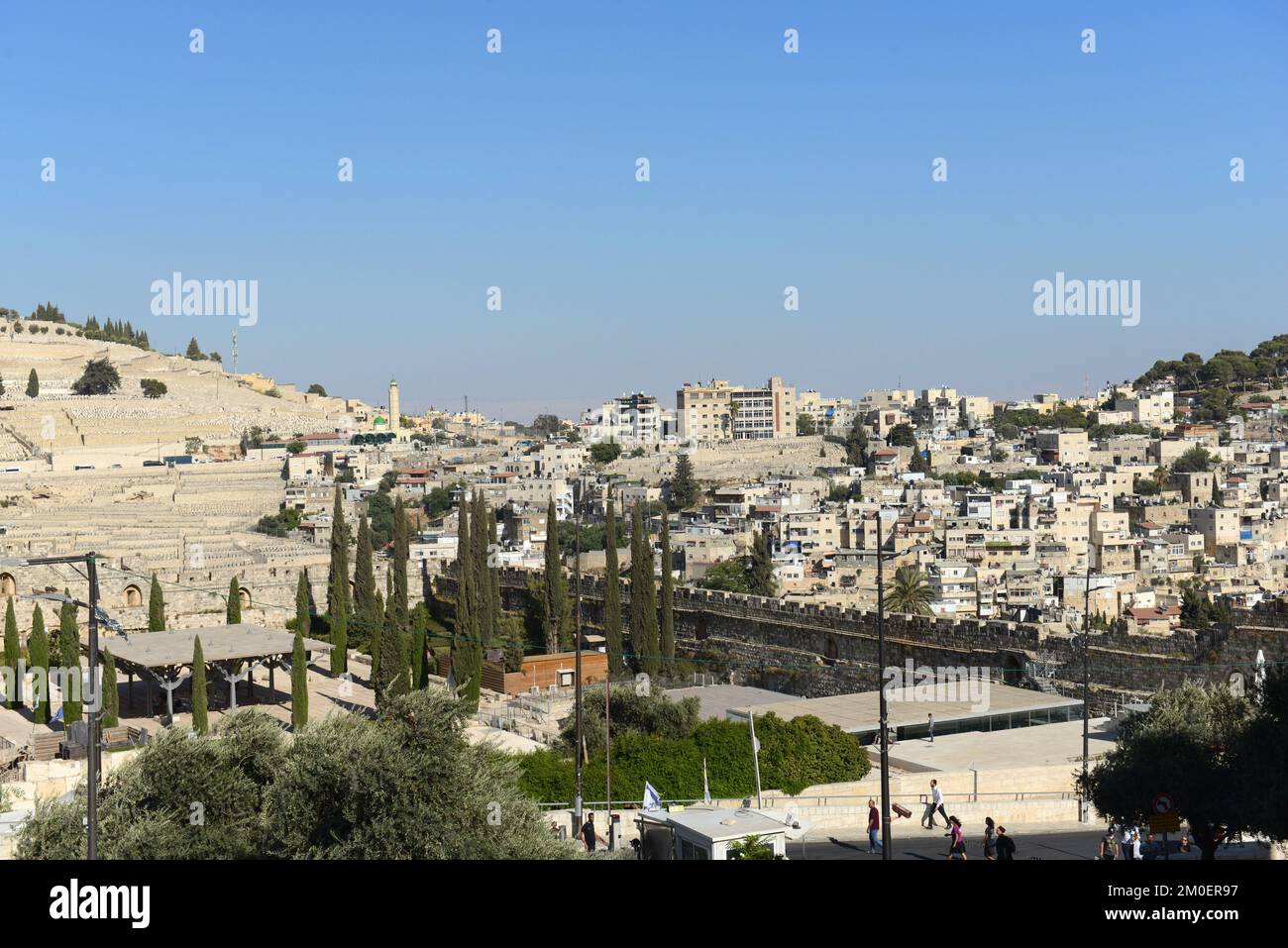 Le Parc archéologique de Jérusalem près de la porte de Dung dans la vieille ville de Jérusalem. Banque D'Images
