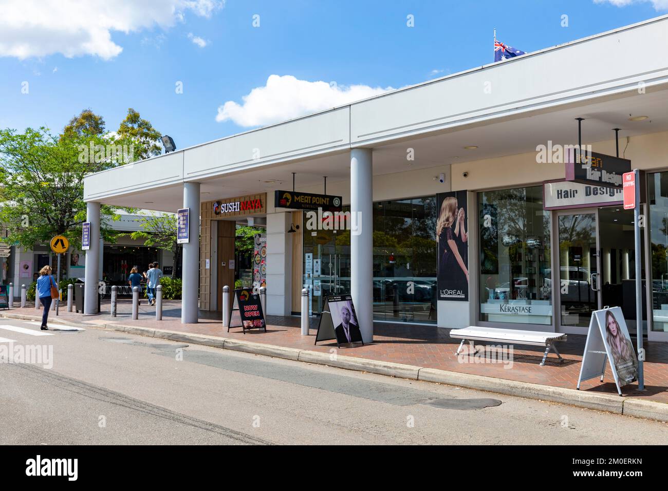 Newington Marketplace boutiques et magasins de détail dans cette banlieue de Sydney, Nouvelle-Galles du Sud, Australie été 2022 Banque D'Images
