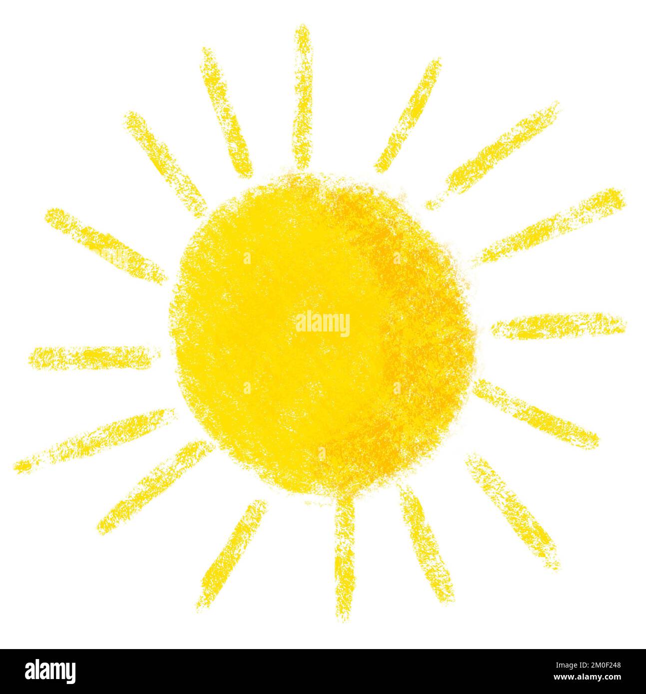 Dessin soleil Clipart jaune Banque D'Images