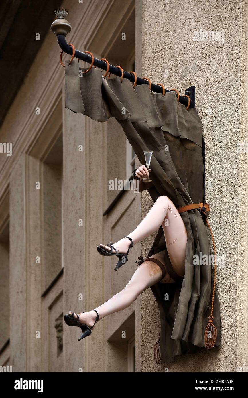 Publicité extérieure pour DasDie Live, centre d'événements pour les voyageurs, Allemagne, Thueringen, Erfurt Banque D'Images