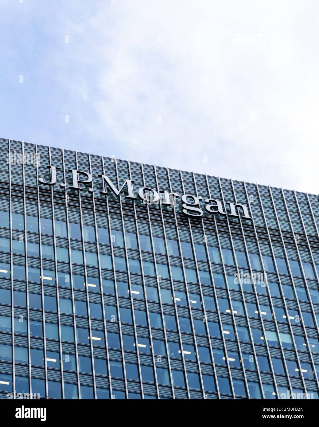Londres, Royaume-Uni - 11 septembre 2022 - J.P. Morgan une banque d'investissement américaine et une société de services financiers. Banque D'Images