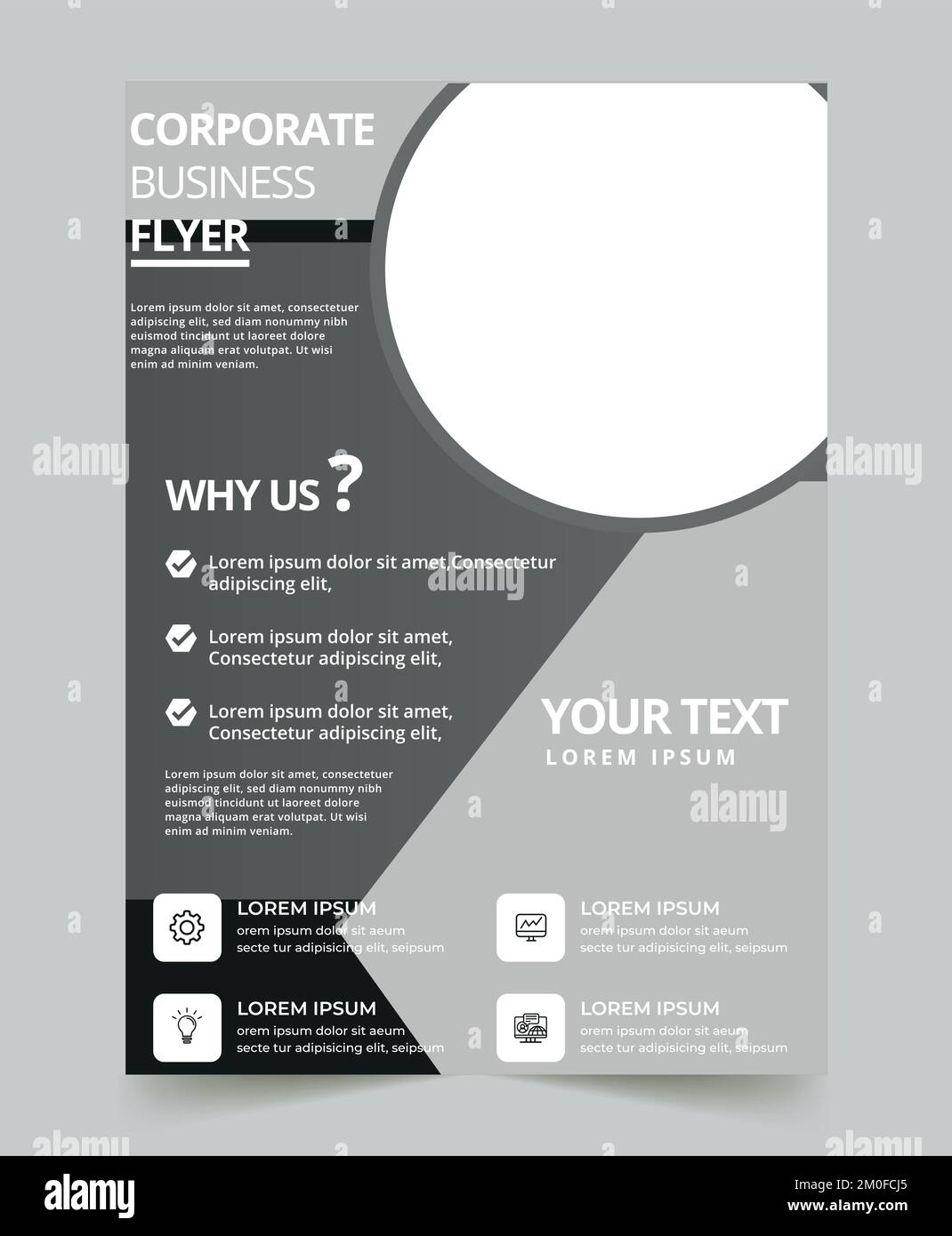 Modèle de conception de prospectus professionnels pour les entreprises Illustration de Vecteur