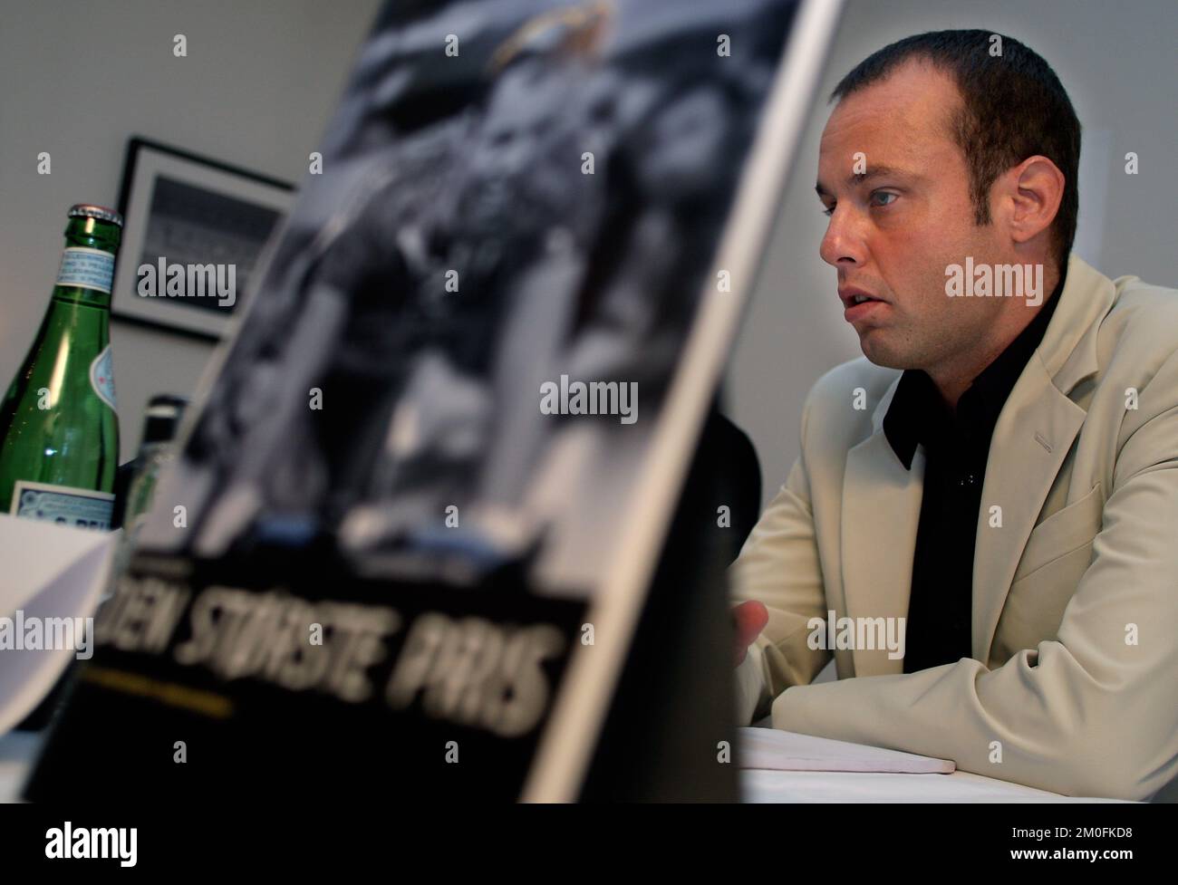 Bo Hamburger lors d'une conférence de presse Banque D'Images