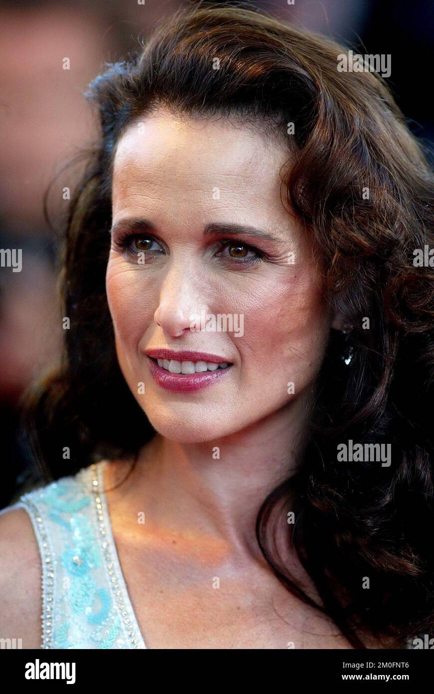 L'actrice américaine Andie MacDowell au 51e Festival de Cannes. Banque D'Images