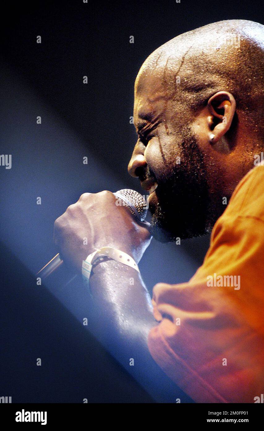 De la Soul se produit sur scène au Roskilde Festival '03 au Danemark. Banque D'Images