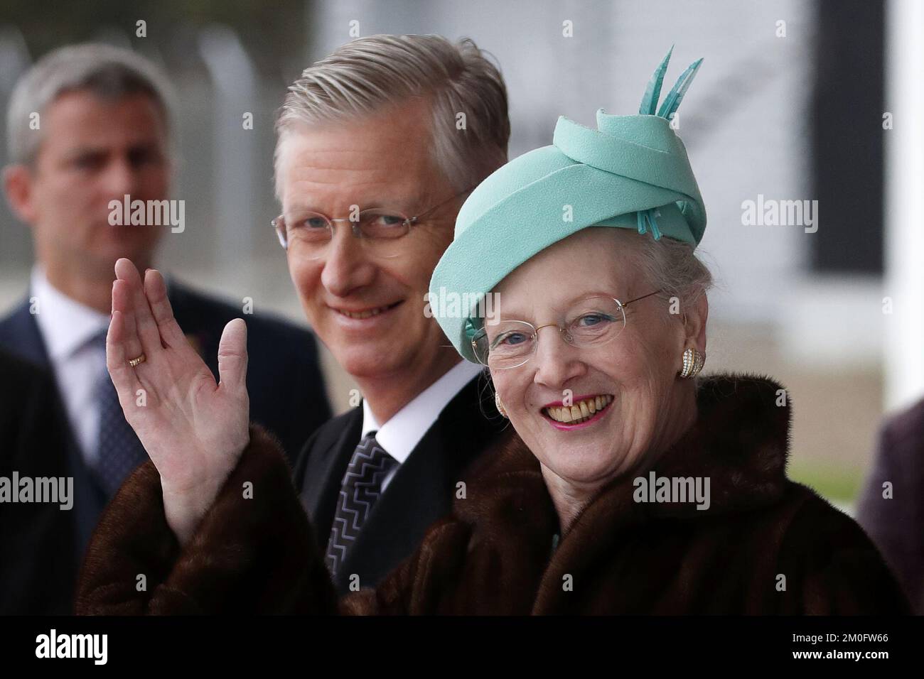 Le Roi Philippe et la Reine Mathilde sont arrivés au terminal de Vilhelm Lauritzen à l'aéroport international de Copenhague Banque D'Images