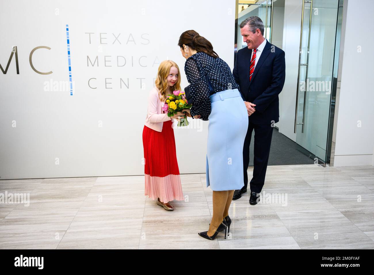 Sur 13 mars 2019 HRH la princesse Marie a assisté à la conférence de la semaine CERA sur l'innovation énergétique danoise à Houston, au Texas, et a prononcé un discours. La Crown Princess fait partie d'une délégation d'industries créatives et culturelles danoises avec la ministre de la Culture, Mette Bock. Banque D'Images