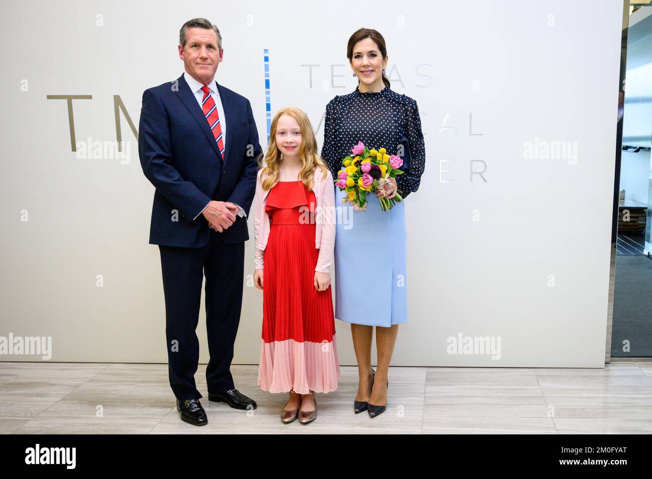 Sur 13 mars 2019 HRH la princesse Marie a assisté à la conférence de la semaine CERA sur l'innovation énergétique danoise à Houston, au Texas, et a prononcé un discours. La Crown Princess fait partie d'une délégation d'industries créatives et culturelles danoises avec la ministre de la Culture, Mette Bock. Banque D'Images