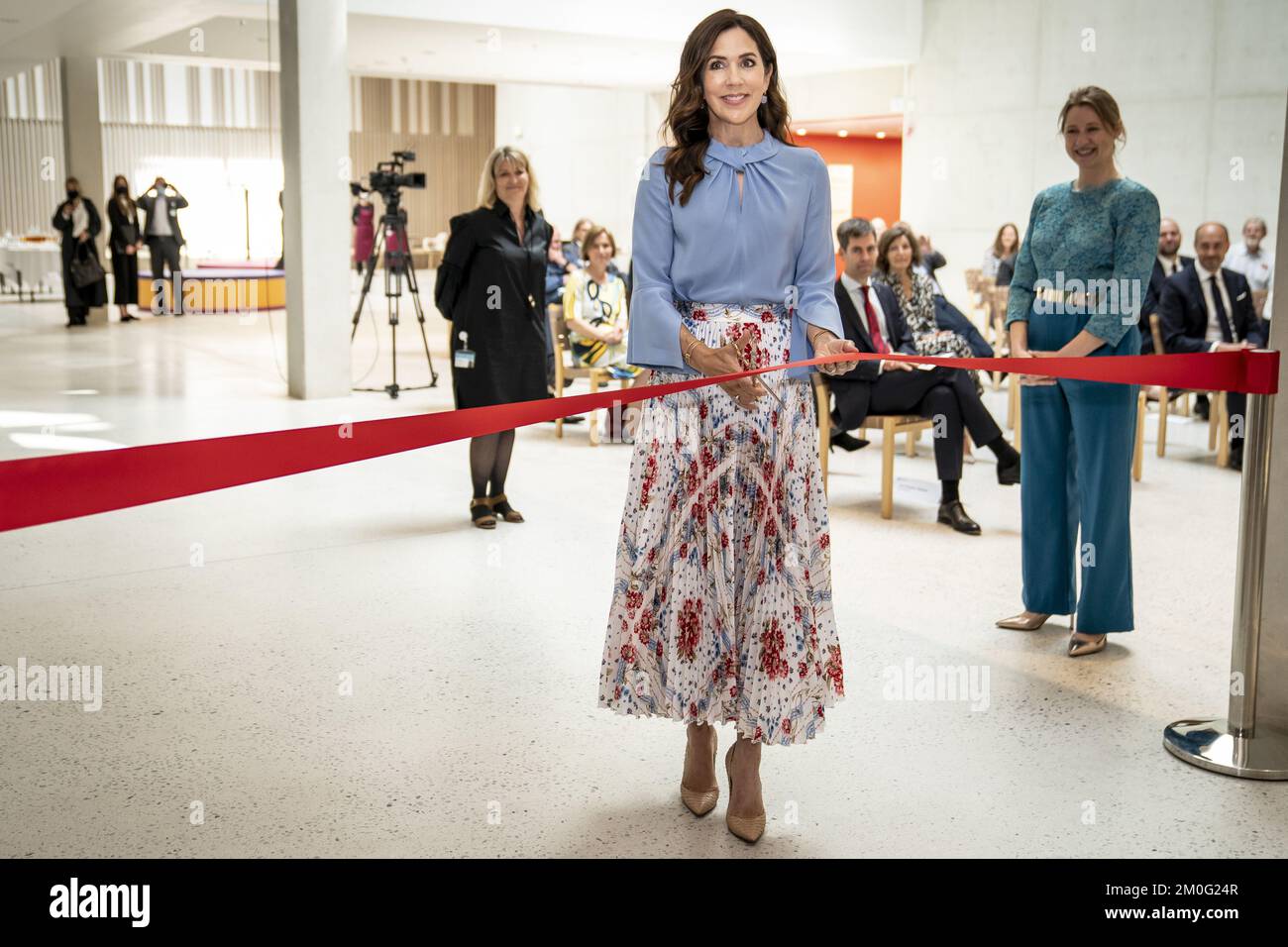 La Princesse Mary de la Couronne lors de l'inauguration de la nouvelle salle d'urgence et du Centre femmes et enfants de l'hôpital Herlev, dans la région du Grand Copenhague. Mercredi, 2 juin 2021. (Photo: Mads Claus Rasmussen/Ritzau Scanpix) Banque D'Images