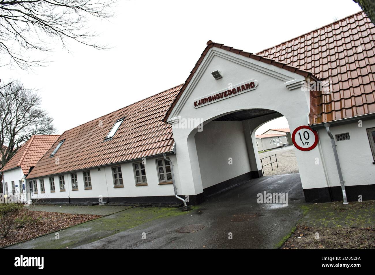 La prison de Kaerpelledgard, précédemment ouverte à l'extérieur d'Ikast, photographiée le 27 janvier 2017. (Photo : Henning Bagger / Scanpix 2018) Banque D'Images