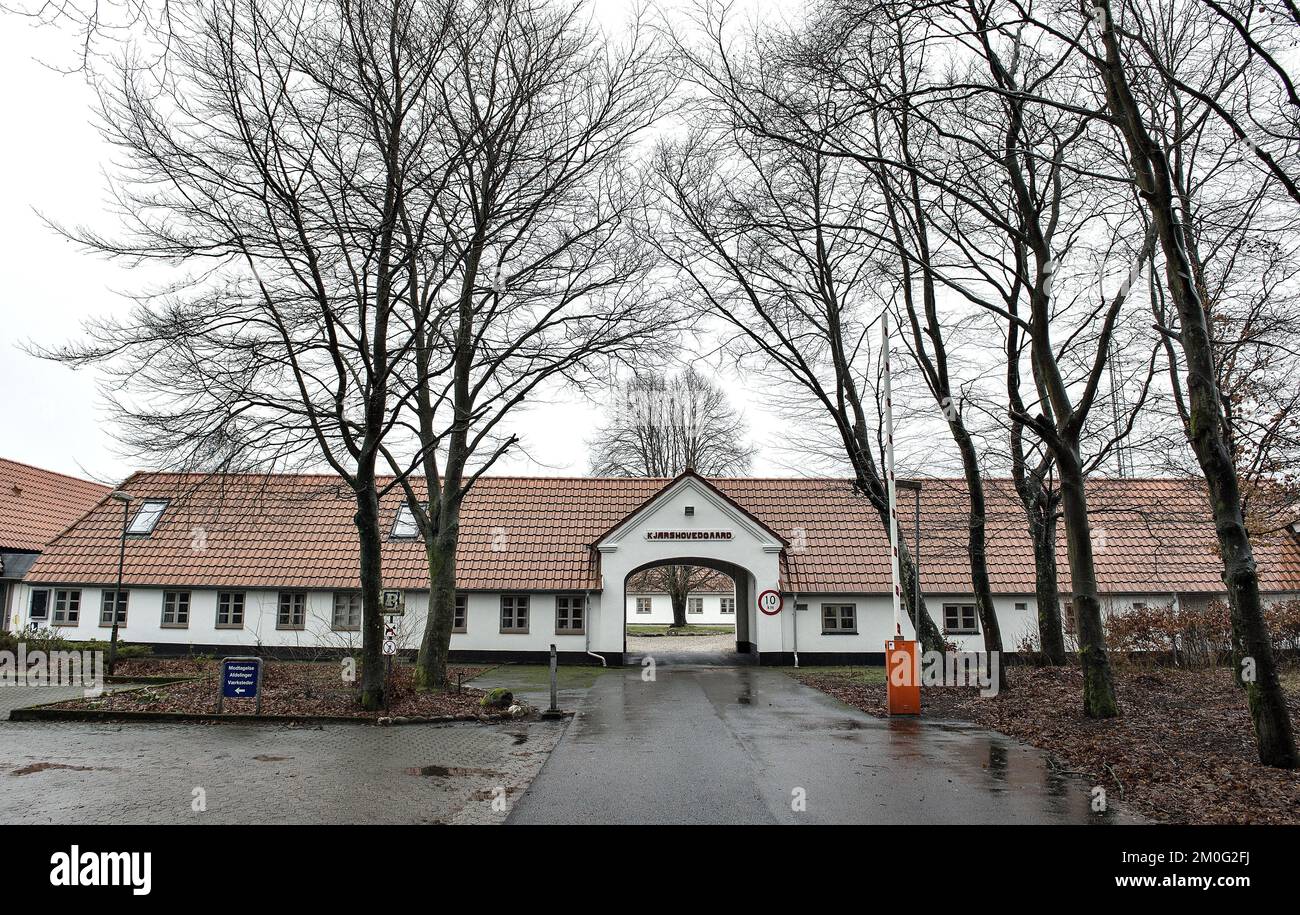 La prison de Kaerpelledgard, précédemment ouverte à l'extérieur d'Ikast, photographiée le 27 janvier 2017. (Photo : Henning Bagger / Scanpix 2018) Banque D'Images